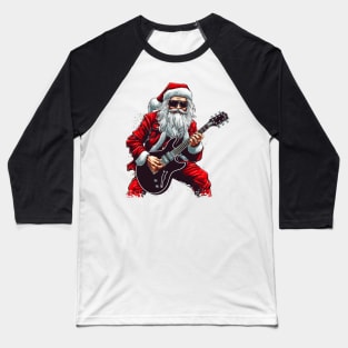 Guitar Santa Baseball T-Shirt